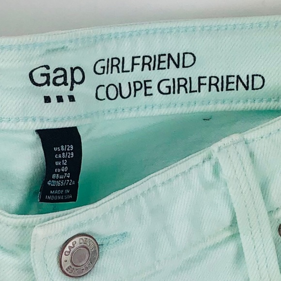Gap Girlfriend Coupe Pants Mint Green Size 8 - Picture 5 of 6